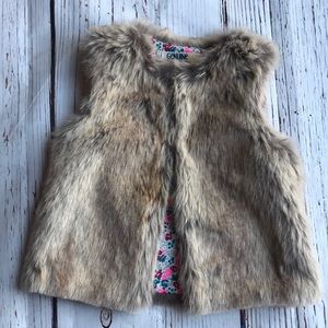 Toddler faux fur vest